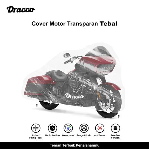 [EZO.4400122] DRACCO cover motor ROYAL GLIDE waterproof tebal transparan bening premium sarung motor HARLEY ROYAL GLIDE