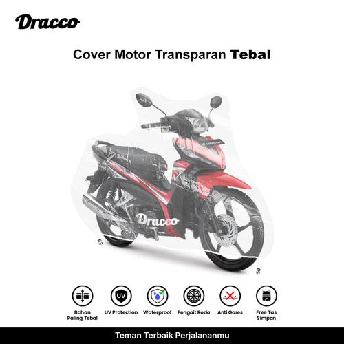 [EZO.4400123] DRACCO cover motor HONDA REVO waterproof tebal transparan bening premium sarung motor REVO