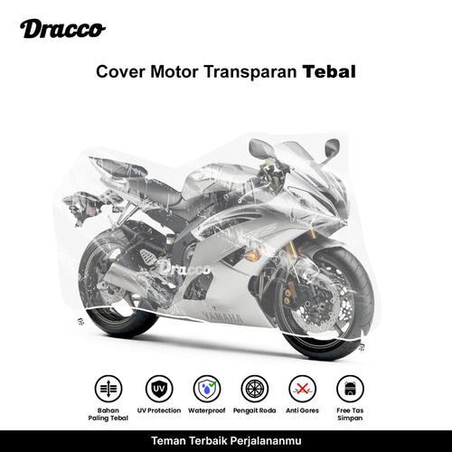 [EZO.4400127] DRACCO cover motor yamaha R6 waterproof tebal transparan bening premium sarung motor sport