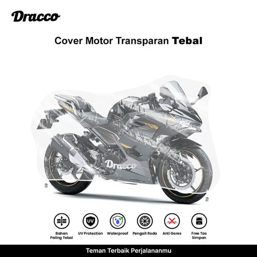 [EZO.4400131] DRACCO cover motor KAWASAKI NINJA waterproof tebal transparan bening premium sarung motor NINJA