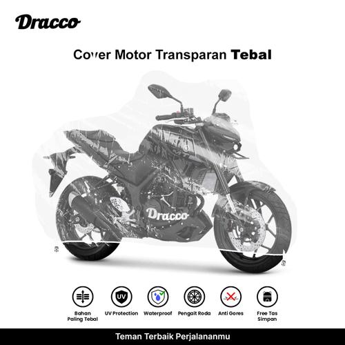 [EZO.4400132] DRACCO cover motor YAMAHA MT 25 waterproof tebal transparan bening premium sarung motor MT 25
