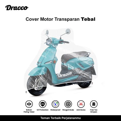 [EZO.4400135] DRACCO cover motor kymco waterproof tebal transparan bening premium sarung motor KYMCO