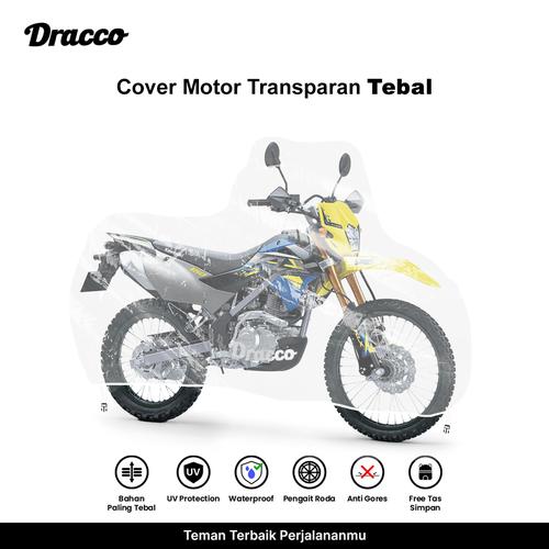 [EZO.4400137] DRACCO cover motor kawasaki KLX waterproof tebal transparan bening premium sarung motor KLX