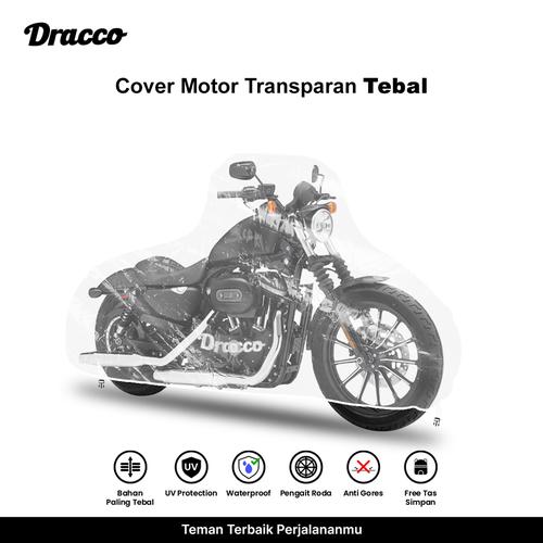 [EZO.4400138] DRACCO cover motor harley sportster waterproof tebal transparan bening premium sarung motor harley davidson