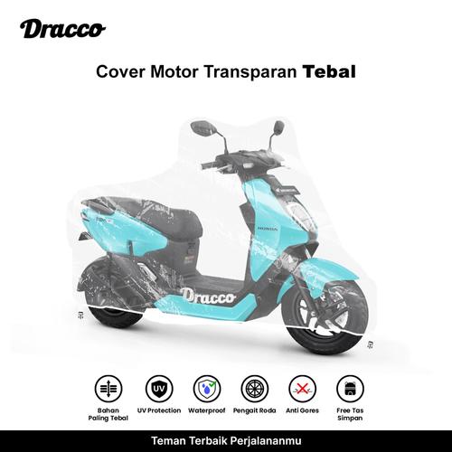 [EZO.4400139] DRACCO cover motor listrik honda icon waterproof tebal transparan bening premium sarung motor listrik