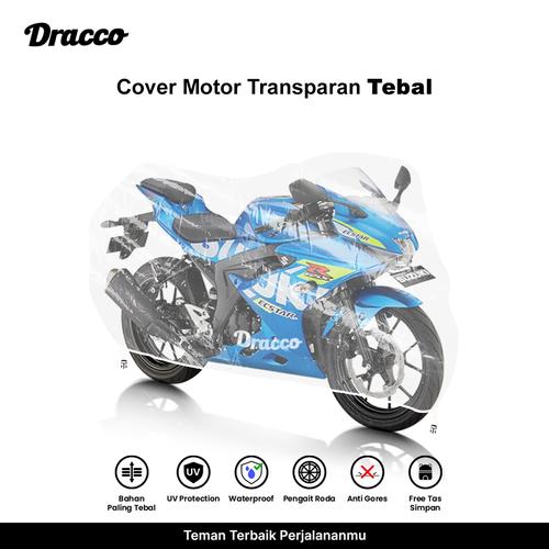 [EZO.4400142] DRACCO cover motor SUZUKI GSX waterproof tebal transparan bening premium sarung motor sport gsx