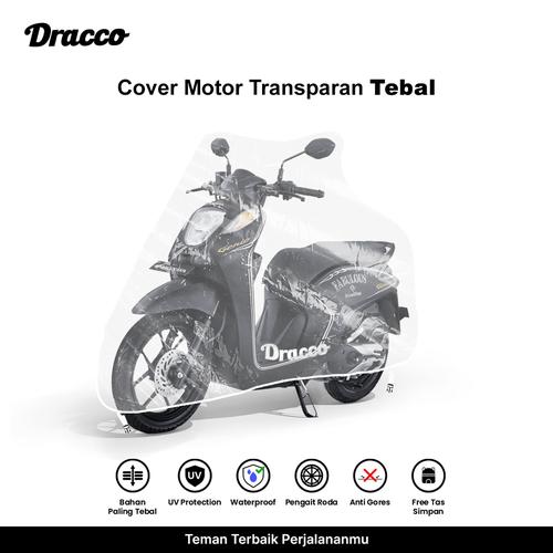 [EZO.4400143] DRACCO cover motor HONDA GENIO waterproof tebal transparan bening premium sarung motor GENIO