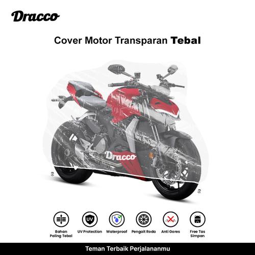 [EZO.4400147] DRACCO cover motor DUCATI waterproof tebal transparan bening premium sarung motor DUCATI