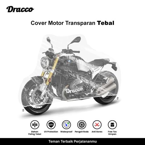 [EZO.4400150] DRACCO cover motor BMW waterproof tebal transparan bening premium sarung motor BMW