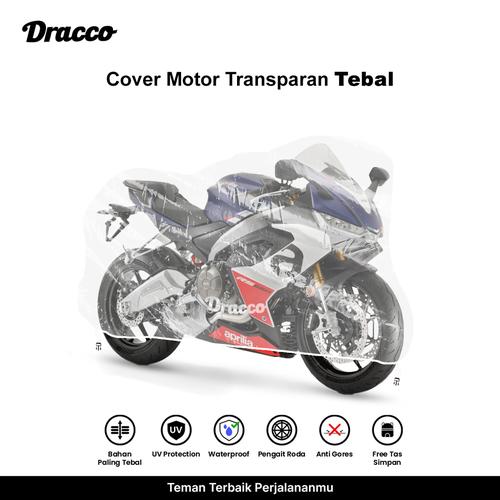 [EZO.4400153] DRACCO cover motor APRILIA waterproof tebal transparan bening premium sarung motor aprilia