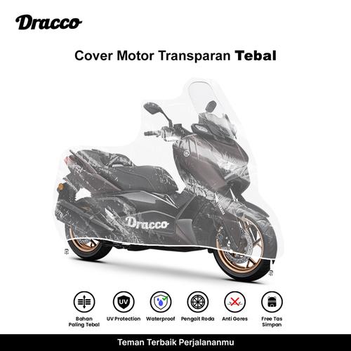 [EZO.4400154] DRACCO cover motor YAMAHA XMAX waterproof tebal transparan premium sarung motor xmax