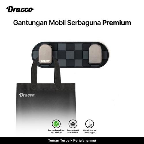[EZO.4400159] DRACCO gantungan mobil serbaguna dashboard model lurus car organizer car hook hanger holder-hitam abu