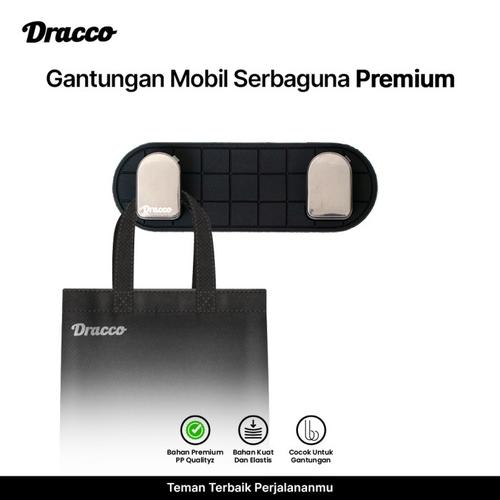 [EZO.4400160] DRACCO gantungan mobil serbaguna dashboard model lurus car organizer car hook hanger holder-hitam