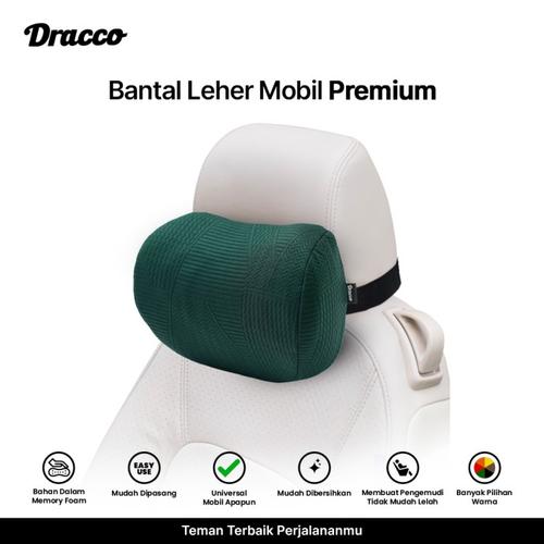 [EZO.4400185] DRACCO bantal mobil penyangga leher HIJAU bahan premium memory foam neck pillow car aksesoris mobil
