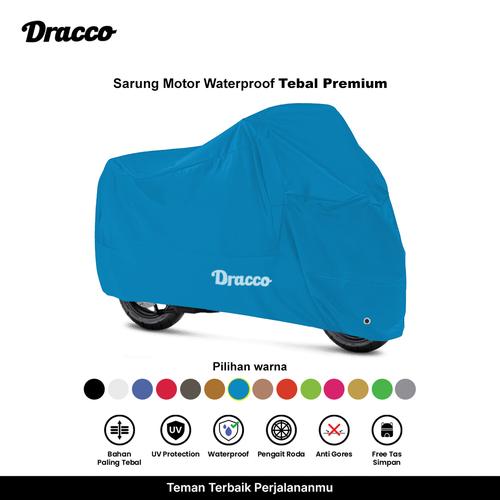 [EZO.4400188] DRACCO Cover motor tebal 100% waterproof awet premium WONDERPROOF sarung motor biru tosca