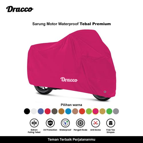 [EZO.4400189] DRACCO Cover motor tebal 100% waterproof awet premium WONDERPROOF sarung motor pink