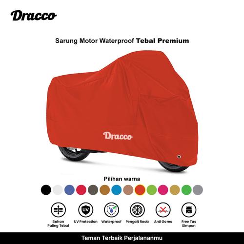 [EZO.4400190] DRACCO Cover motor tebal 100% waterproof awet premium WONDERPROOF sarung motor orange stabilo