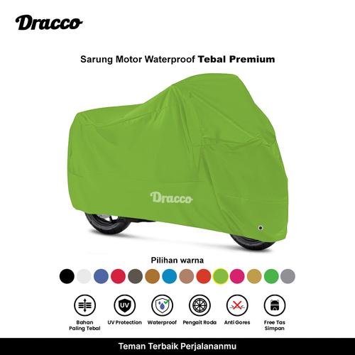 [EZO.4400192] DRACCO Cover motor tebal 100% waterproof awet premium WONDERPROOF sarung motor hijau stabilo