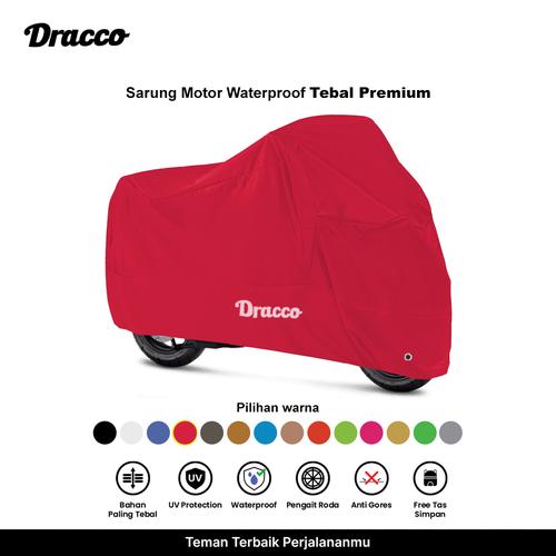[EZO.4400197] DRACCO Cover motor tebal 100% waterproof awet premium WONDERPROOF sarung motor merah