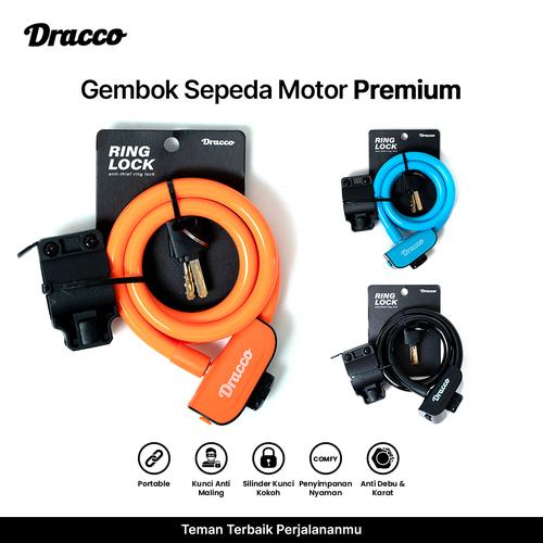 [EZO.4400245] DRACCO gembok sepeda motor kunci keamanan premium ring lock bicycle motorcycle skuter anti maling