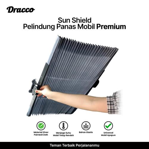 [EZO.4400266] DRACCO Sun shield Pelindung panas mobil penutup kaca depan belakang mobil