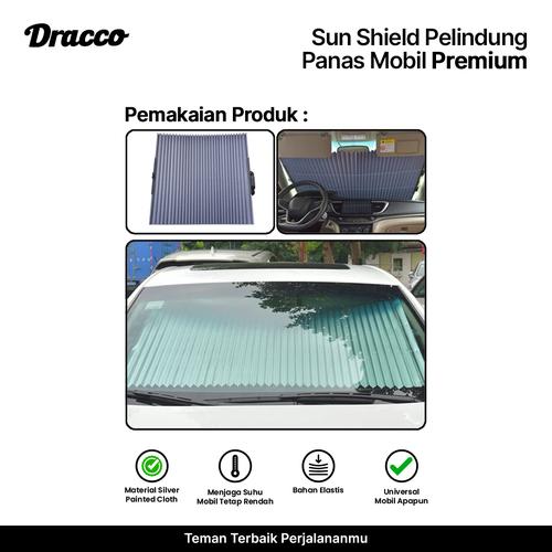 [EZO.4400268] DRACCO Siunshield Pelindung panas mobil penutup kaca mobil