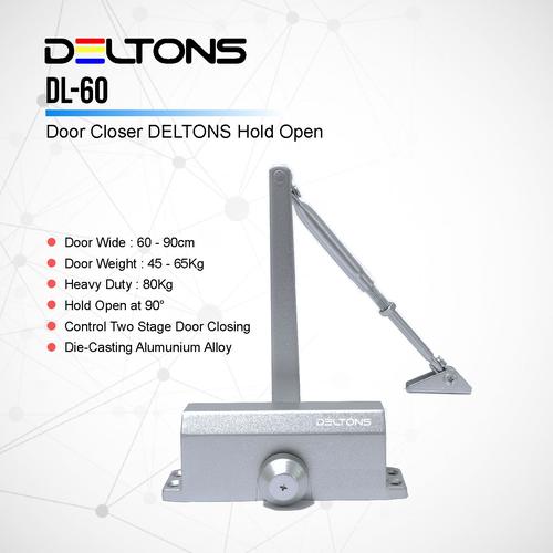 [EZO.7700001] Door Closer Hold Open Deltons DL-60 Penutup Pintu Heavy Duty