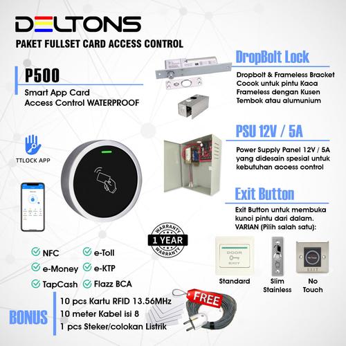 [EZO.7700009] Paket Smart Access Door Lock Control Pintu Akses Dropbolt Deltons P500 TTLock App