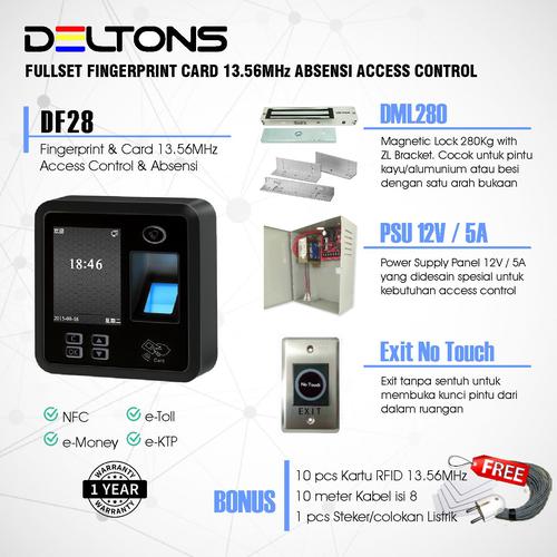 [EZO.7700054] Smart Fingerprint Access Control Door Deltons 13.56MHz Card EM Lock