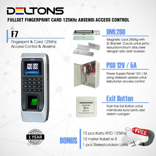 [EZO.7700102] Fingerprint Akses Door Access Control dan Absensi Sidik Jari Magnetic