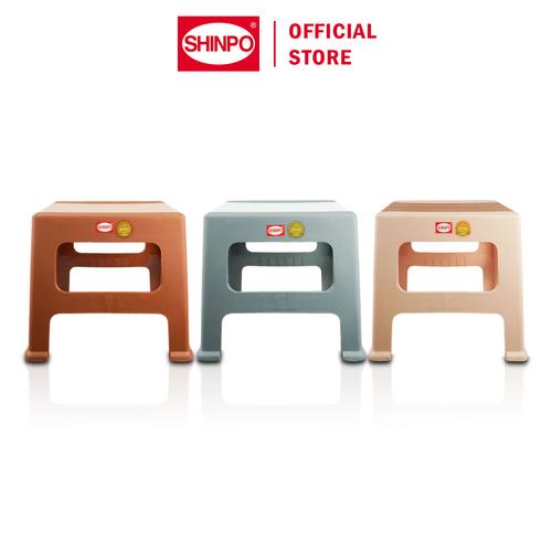 [EZM.6500008] SHINPO Bangku Jongkok Segi Walnut 33x29x29 CM Anti Slip SIP-390