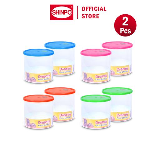 [EZM.6500024] SHINPO COMBO 2 Toples Plastik Ukuran L 2.2L Tempat Cemilan Dreamy Food Storage BPA Free SIP-305L