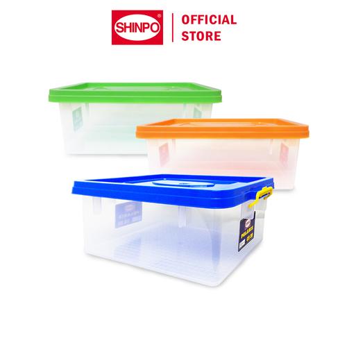 [EZM.6500062] SHINPO Box Penyimpanan Kontainer Plastik 20 Liter Kotak Serbaguna Polaris Container Box Lock Klip Pengunci SPO-SIP-125-CB20
