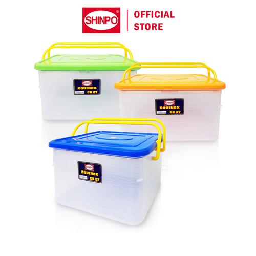 [EZM.6500067] SHINPO Box Penyimpanan Kontainer Plastik 27 L Equinox Container Box Lock Klip Pengunci SPO-SIP-137-CB27
