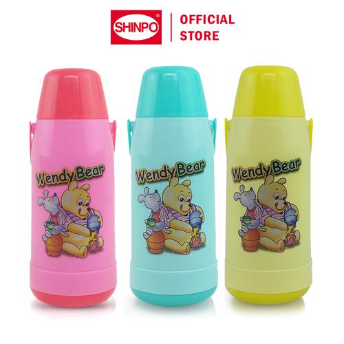 [EZM.6500087] SHINPO Thermos Air Panas 0.6 Liter Thermos Frisky Vacuum Flask Tempat Minum / Termos SPO-SIP-235 Varian Warna cangkir hijau