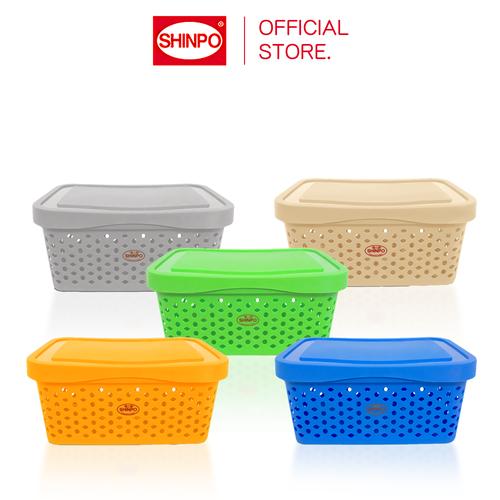 [EZM.6500091] SHINPO Keranjang Penyimpanan Plastik Multifungsi Tempat Kosmetik Dengan Tutup Legacy Multipurpose Basket SPO-SIP-256