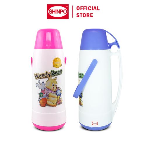 [EZM.6500103] SHINPO Termos Air Panas / Dingin 700 ML Thermos Harmony Vacuum Flask With Super Seal SPO-SIP-336H biru gelas