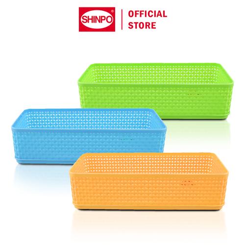 [EZM.6500109] SHINPO Keranjang Penyimpanan 26.2 x 13.1 CM Bakul Segi Premium Multipurpose Basket Wadah Serbaguna SPO-SIP-353 Varian Warna plastik