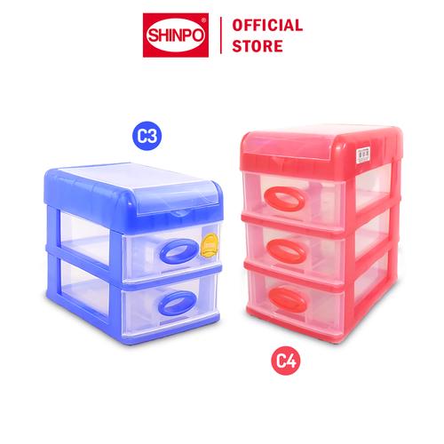 [EZM.6500112] SHINPO Laci Mini Felicia 3-4 Susun Kotak Penyimpanan Drawer Box Serbaguna SIP-363