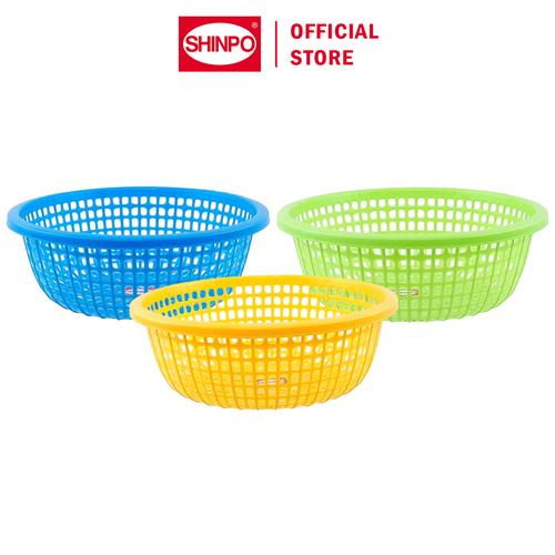 [EZM.6500148] SHINPO Bakul Bulat Plastik S Evergreen Fruit Vegetable Basket Bakul Saringan SIP-831