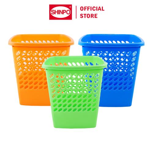 [EZM.6500153] SHINPO Tempat Sampah Plastik Model Lubang Colombo Trash Bin Keranjang Sampah SPO-SIP-864 biru