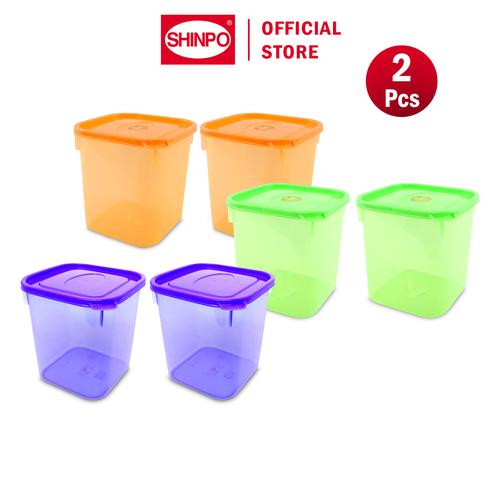 [EZM.6500182] SHINPO COMBO 2 Toples Plastik Ukuran L 2.3L Tempat Cemilan Boccadillo Food Storage BPA Free SIP-304L
