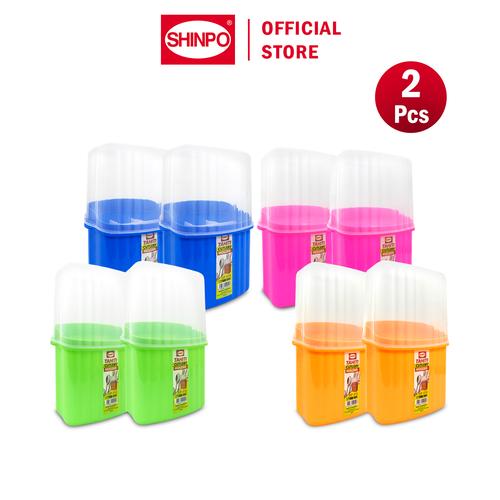 [EZM.6500187] SHINPO COMBO 2 Tempat Sendok Plastik 5 Sekat Tahiti Cutlery Holder Serbaguna SIP-515