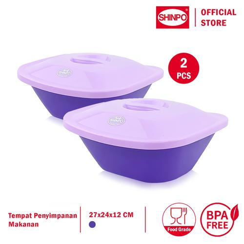 [EZM.6500194] SHINPO COMBO 2 Tempat Penyimpanan Makanan Plastik Dengan Tutup Nuevo Basin Tidak Mudah Pecah SIP-229