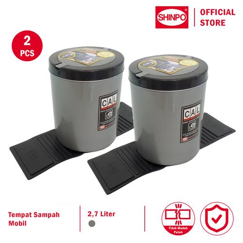 [EZM.6500198] SHINPO COMBO 2 Tempat Sampah Mobil BONUS Karpet Alas 2.7 Liter Portable Basic Car Dustbin SIP-218M stabilizer