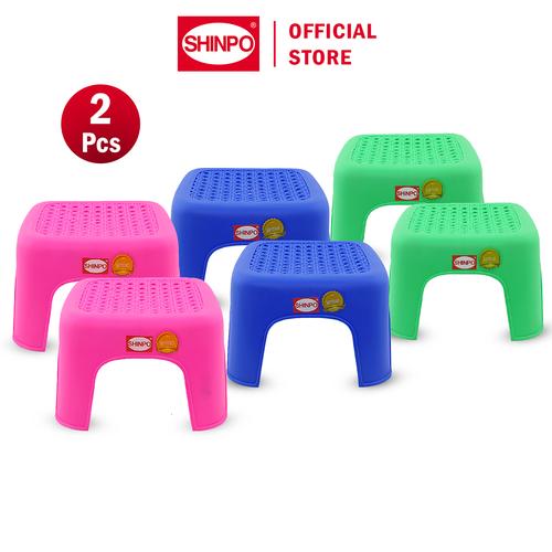 [EZM.6500199] SHINPO COMBO 2 Bangku Plastik Kecil 21 x 21 CM Bangku Segi Blando Squat Bench Bangku Jongkok SIP-168 furniture Kursi