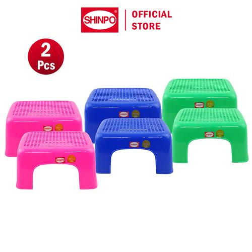 [EZM.6500217] SHINPO COMBO 2 Bangku Plastik Sedang 27 x 20 CM Bangku Segi Mundo Squat Bench Bangku Jongkok SIP-178 furniture kursi