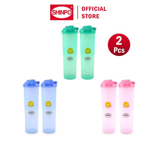 [EZM.6500219] SHINPO COMBO 2 Tempat Air Minum Plastik Frio 850 ML Water Bottle Transparant SPO-SIP-911-P hijau minuman Kitchenware Bottles