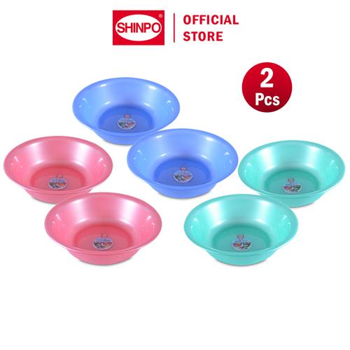 [EZM.6500223] SHINPO COMBO 2 Baskom Plastik Diameter 38 CM German Wash Basin Tidak Mudah Pecah SPO-SIP-823-L pink