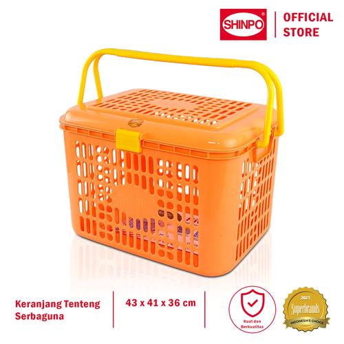 [EZM.6500225] SHINPO Keranjang Plastik Serbaguna Tenteng Storage Kiwi Multipurpose Basket Tempat Penyimpanan SPO-SIP-343 biru